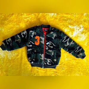 NEW Army Fatigue Varsity Style Bomber Jacket (Toddler Boy)